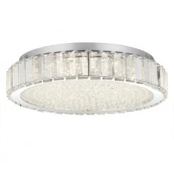 Divine 14 in. Polished Chrome LED Flush Mount by Quoizel