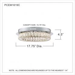 Embrace 17.75 in. Polished Chrome LED Flush Mount by Quoizel -Quoizel Sales polished chrome quoizel flush mount lights pcem1619c 44 1000