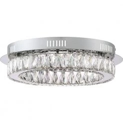 Embrace 17.75 in. Polished Chrome LED Flush Mount by Quoizel -Quoizel Sales polished chrome quoizel flush mount lights pcem1619c c3 1000