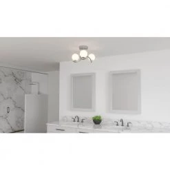 Essence 16 -in Polished Chrome LED Semi-Flush Mount with Opal Etched Glass Shade by Quoizel 17 Essence 16 -in Polished Chrome LED Semi-Flush Mount with Opal Etched Glass Shade by Quoizel -Quoizel Sales polished chrome quoizel flush mount lights pcess1716c 31 1000