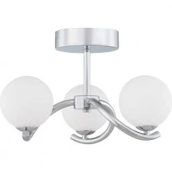 Essence 16 -in Polished Chrome LED Semi-Flush Mount with Opal Etched Glass Shade by Quoizel 12 Essence 16 -in Polished Chrome LED Semi-Flush Mount with Opal Etched Glass Shade by Quoizel -Quoizel Sales polished chrome quoizel flush mount lights pcess1716c c3 1000