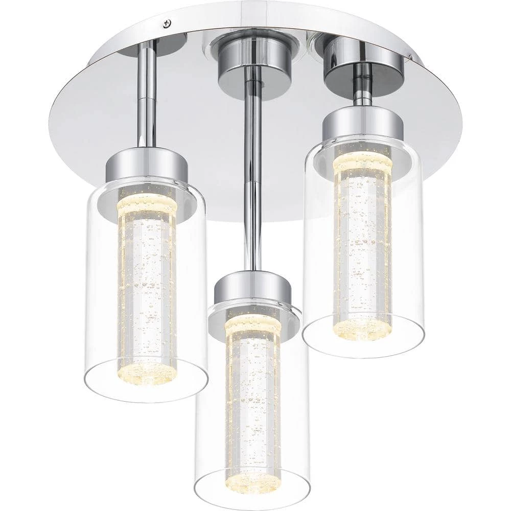 Jade 14 in. Polished Chrome LED Flush Mount by Quoizel 7 Jade 14 in. Polished Chrome LED Flush Mount by Quoizel - Image 5