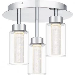 Jade 14 in. Polished Chrome LED Flush Mount by Quoizel