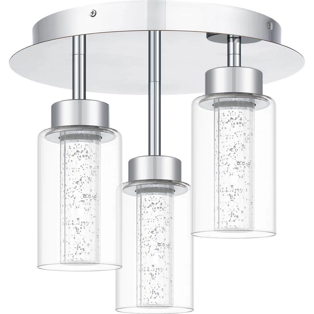 Jade 14 in. Polished Chrome LED Flush Mount by Quoizel 5 Jade 14 in. Polished Chrome LED Flush Mount by Quoizel - Image 3