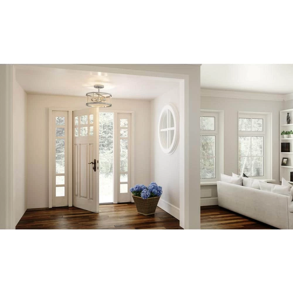 Lucia 15 in. 3-Light Polished Chrome Semi-Flush Mount by Quoizel 10 Lucia 15 in. 3-Light Polished Chrome Semi-Flush Mount by Quoizel - Image 8