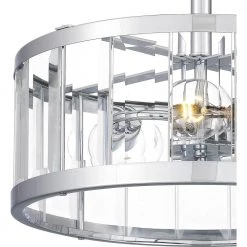 Lucia 15 in. 3-Light Polished Chrome Semi-Flush Mount by Quoizel 15 Lucia 15 in. 3-Light Polished Chrome Semi-Flush Mount by Quoizel -Quoizel Sales polished chrome quoizel flush mount lights pclca1715c 44 1000