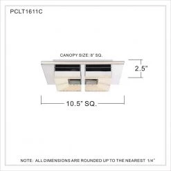 Lunette 10.5 in. Polished Chrome LED Flush Mount by Quoizel -Quoizel Sales polished chrome quoizel flush mount lights pclt1611c 44 1000