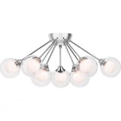 Spellbound 23 in. 9-Light Polished Chrome Semi-Flush Mount by Quoizel
