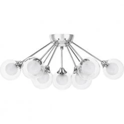 Spellbound 23 in. 9-Light Polished Chrome Semi-Flush Mount by Quoizel -Quoizel Sales polished chrome quoizel flush mount lights pcsb1722c c3 1000