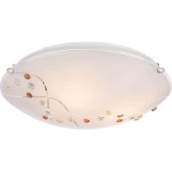 Stellar 16 in. 3-Light Polished Chrome Flush Mount by Quoizel