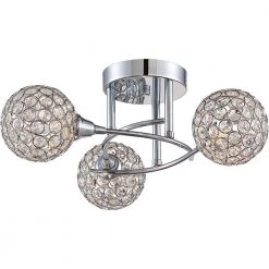 Shimmer 3-Light Polished Chrome Semi-Flush Mount by Quoizel