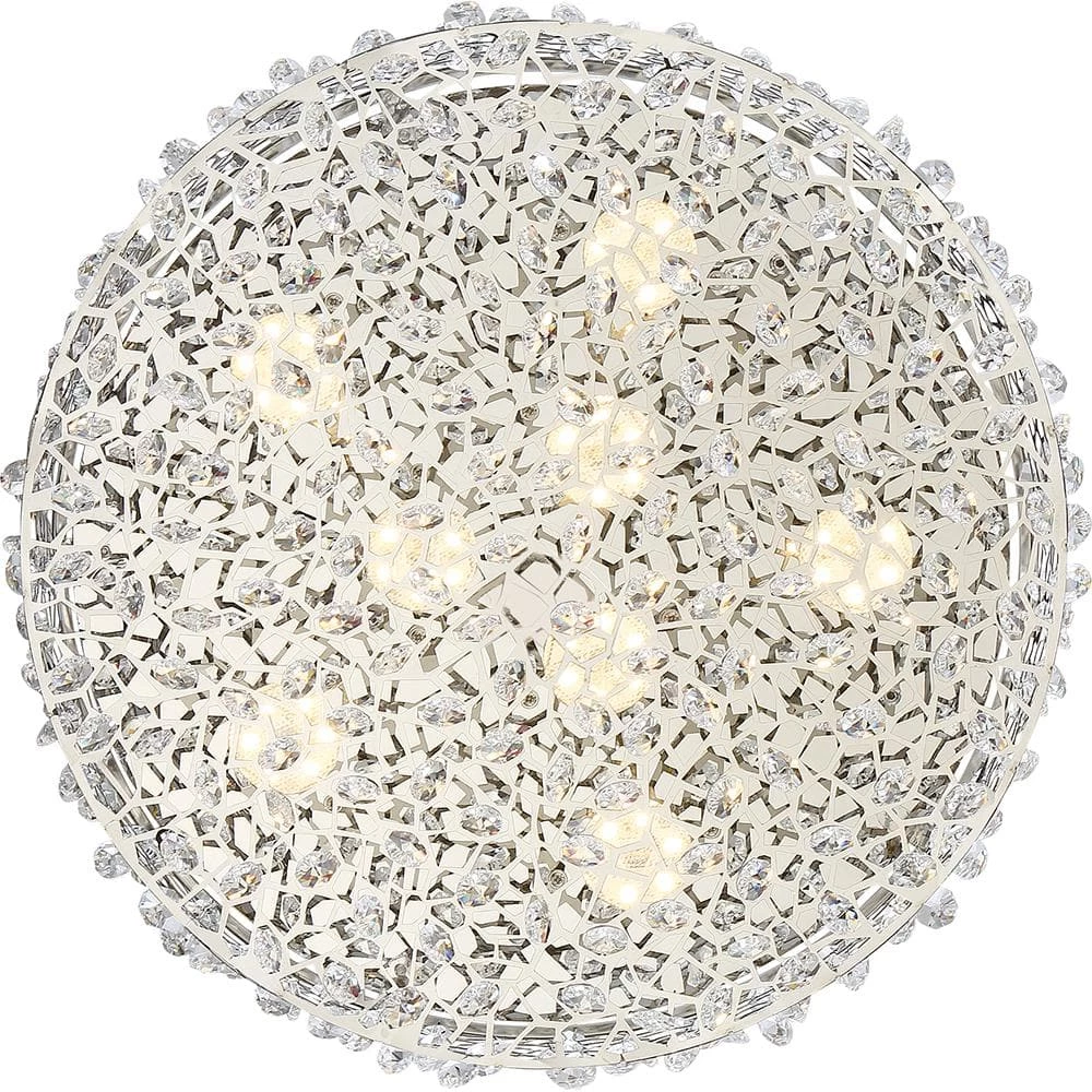 Starlet 13.75 in. Polished Chrome LED Flush Mount by Quoizel 6 Starlet 13.75 in. Polished Chrome LED Flush Mount by Quoizel - Image 4