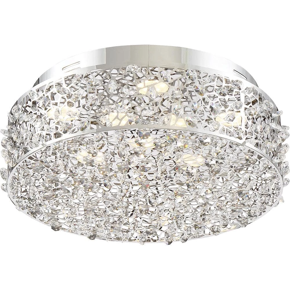 Starlet 13.75 in. Polished Chrome LED Flush Mount by Quoizel 4 Starlet 13.75 in. Polished Chrome LED Flush Mount by Quoizel - Image 2