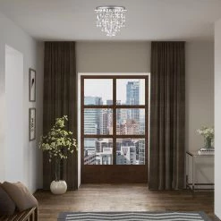 Twinkle 15.75 in. 6-Light Polished Chrome Flush Mount by Quoizel -Quoizel Sales polished chrome quoizel flush mount lights pctk1616c 31 1000