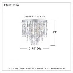 Twinkle 15.75 in. 6-Light Polished Chrome Flush Mount by Quoizel -Quoizel Sales polished chrome quoizel flush mount lights pctk1616c 44 1000