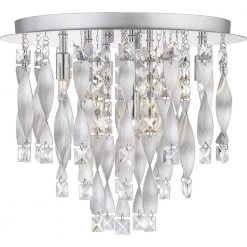 Twinkle 15.75 in. 6-Light Polished Chrome Flush Mount by Quoizel