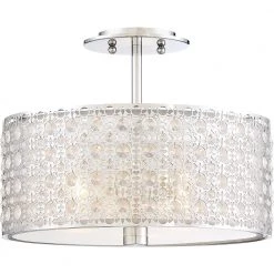 Verity 3-Light Polished Chrome Semi-Flush Mount by Quoizel