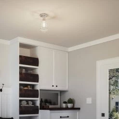 Mixon 5.5 in. 1-Light Polished Chrome Semi-Flush Mount by Quoizel 14 Mixon 5.5 in. 1-Light Polished Chrome Semi-Flush Mount by Quoizel -Quoizel Sales polished chrome quoizel flush mount lights qf5118c 44 1000