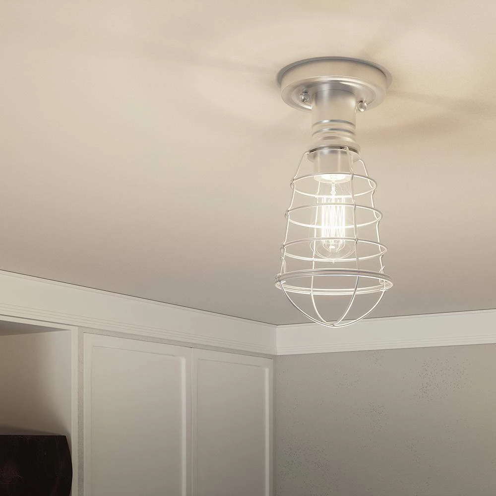 Mixon 5.5 in. 1-Light Polished Chrome Semi-Flush Mount by Quoizel 9 Mixon 5.5 in. 1-Light Polished Chrome Semi-Flush Mount by Quoizel - Image 7