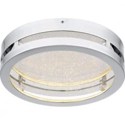 Sylvia 13 in. Polished Chrome LED Flush Mount by Quoizel 13 Sylvia 13 in. Polished Chrome LED Flush Mount by Quoizel -Quoizel Sales polished chrome quoizel flush mount lights qfl5634c 4f 1000