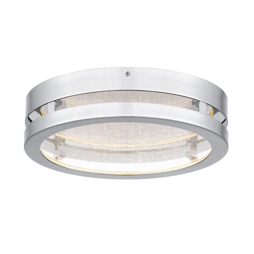 Sylvia 13 in. Polished Chrome LED Flush Mount by Quoizel 3 Sylvia 13 in. Polished Chrome LED Flush Mount by Quoizel