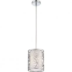 Abode 1-Light Polished Chrome Mini Pendant by Quoizel