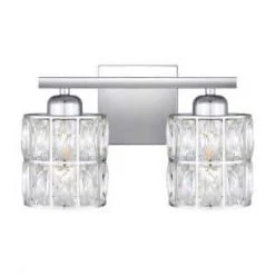Gibson 13 in. 2-Light Polished Chrome Vanity Light by Quoizel