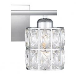 Gibson 13 in. 2-Light Polished Chrome Vanity Light by Quoizel -Quoizel Sales polished chrome quoizel vanity lighting gib8613c fa 1000
