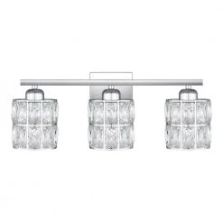 Gibson 21.25 in. 3-Light Polished Chrome Vanity Light by Quoizel -Quoizel Sales polished chrome quoizel vanity lighting gib8622c 1f 1000