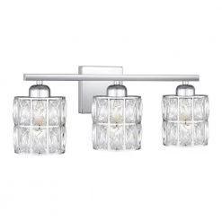 Gibson 21.25 in. 3-Light Polished Chrome Vanity Light by Quoizel -Quoizel Sales polished chrome quoizel vanity lighting gib8622c 4f 1000