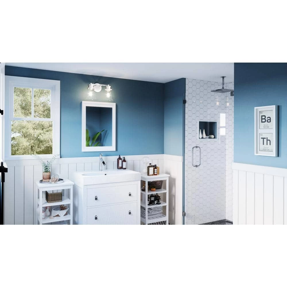 Haverfield 15 in. 2-Light Polished Chrome Vanity Light by Quoizel 10 Haverfield 15 in. 2-Light Polished Chrome Vanity Light by Quoizel - Image 8