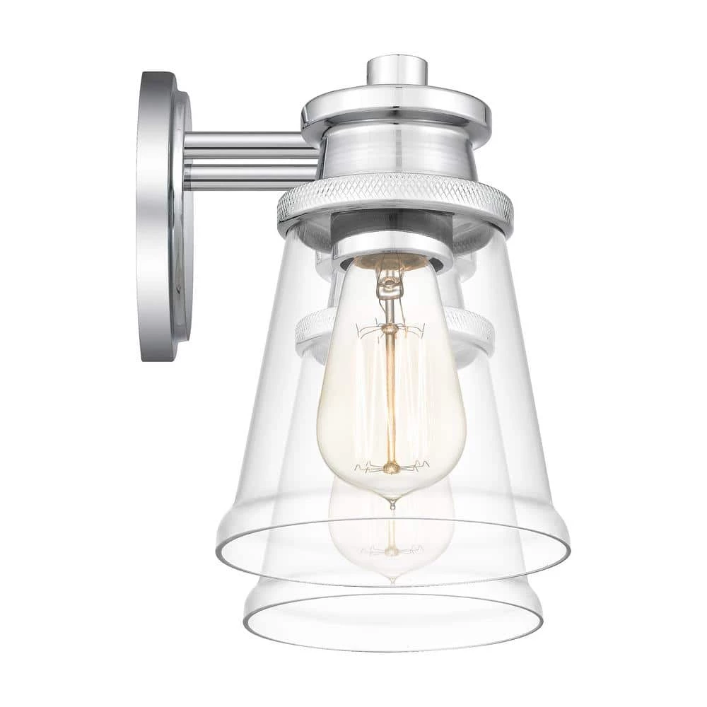 Haverfield 15 in. 2-Light Polished Chrome Vanity Light by Quoizel 8 Haverfield 15 in. 2-Light Polished Chrome Vanity Light by Quoizel - Image 6