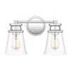 Haverfield 15 in. 2-Light Polished Chrome Vanity Light by Quoizel -Quoizel Sales polished chrome quoizel vanity lighting hav8615c 64 1000