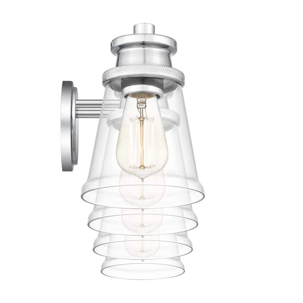 Haverfield 33.25 in. 4-Light Polished Chrome Vanity Light by Quoizel 8 Haverfield 33.25 in. 4-Light Polished Chrome Vanity Light by Quoizel - Image 6