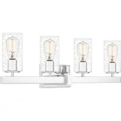 Kirby 27.75 in. 4-Light Polished Chrome Vanity Light with Clear Seeded Glass by Quoizel 10 Kirby 27.75 in. 4-Light Polished Chrome Vanity Light with Clear Seeded Glass by Quoizel -Quoizel Sales polished chrome quoizel vanity lighting kir8628c 4f 1000