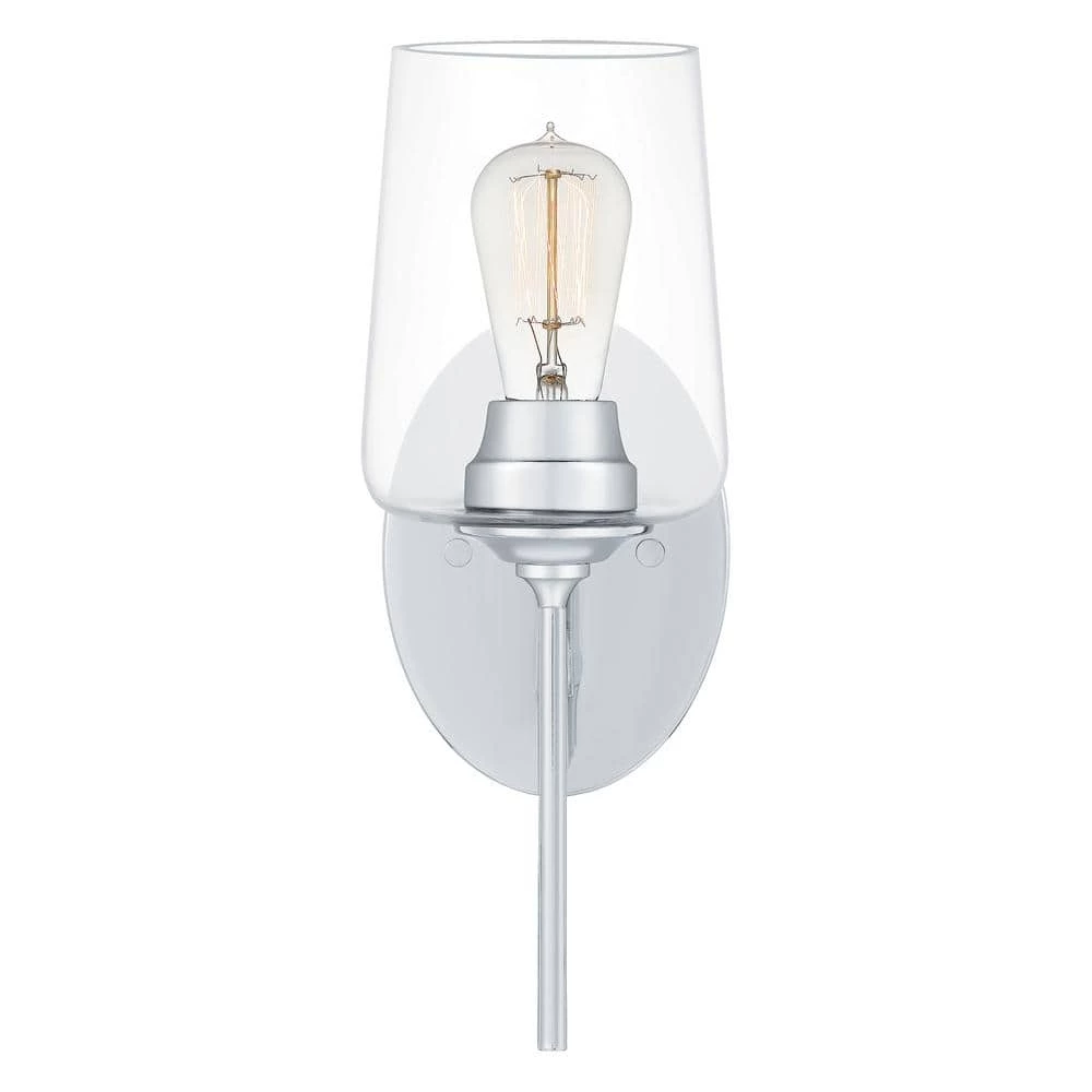 Miller 1-Light Polished Chrome Sconce by Quoizel 3 Miller 1-Light Polished Chrome Sconce by Quoizel