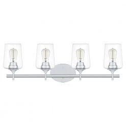 Miller 4-Light Polished Chrome Vanity Light by Quoizel -Quoizel Sales polished chrome quoizel vanity lighting mlr8631c 1f 1000