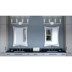 Miller 4-Light Polished Chrome Vanity Light by Quoizel -Quoizel Sales polished chrome quoizel vanity lighting mlr8631c 31 1000