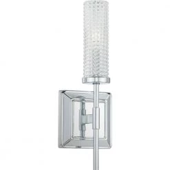Nora 1-Light Polished Chrome Sconce by Quoizel 9 Nora 1-Light Polished Chrome Sconce by Quoizel -Quoizel Sales polished chrome quoizel vanity lighting nor8605c 4f 1000