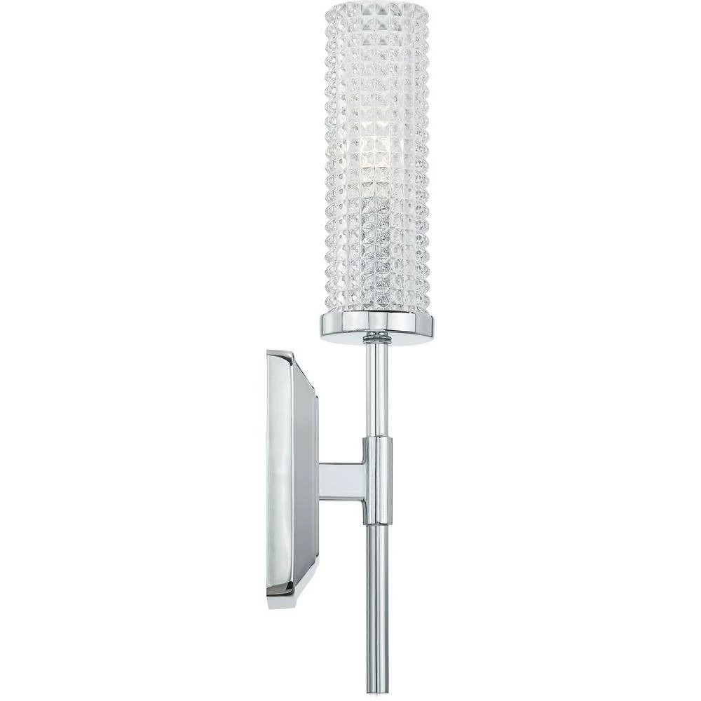 Nora 1-Light Polished Chrome Sconce by Quoizel 4 Nora 1-Light Polished Chrome Sconce by Quoizel - Image 2