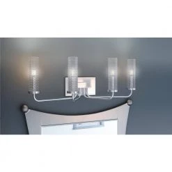 Nora 4-Light Polished Chrome Vanity Light by Quoizel -Quoizel Sales polished chrome quoizel vanity lighting nor8624c e1 1000