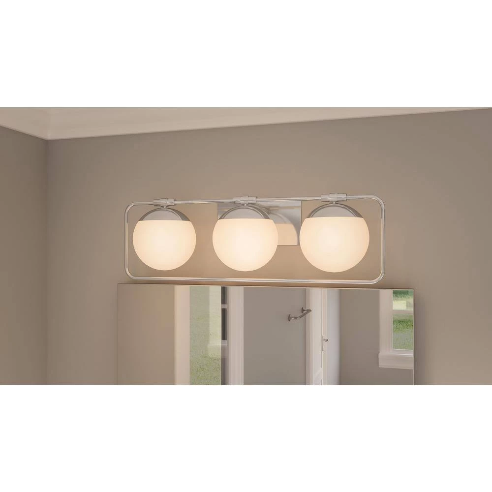 Padgett 3-Light Polished Chrome Vanity Light by Quoizel 4 Padgett 3-Light Polished Chrome Vanity Light by Quoizel - Image 2