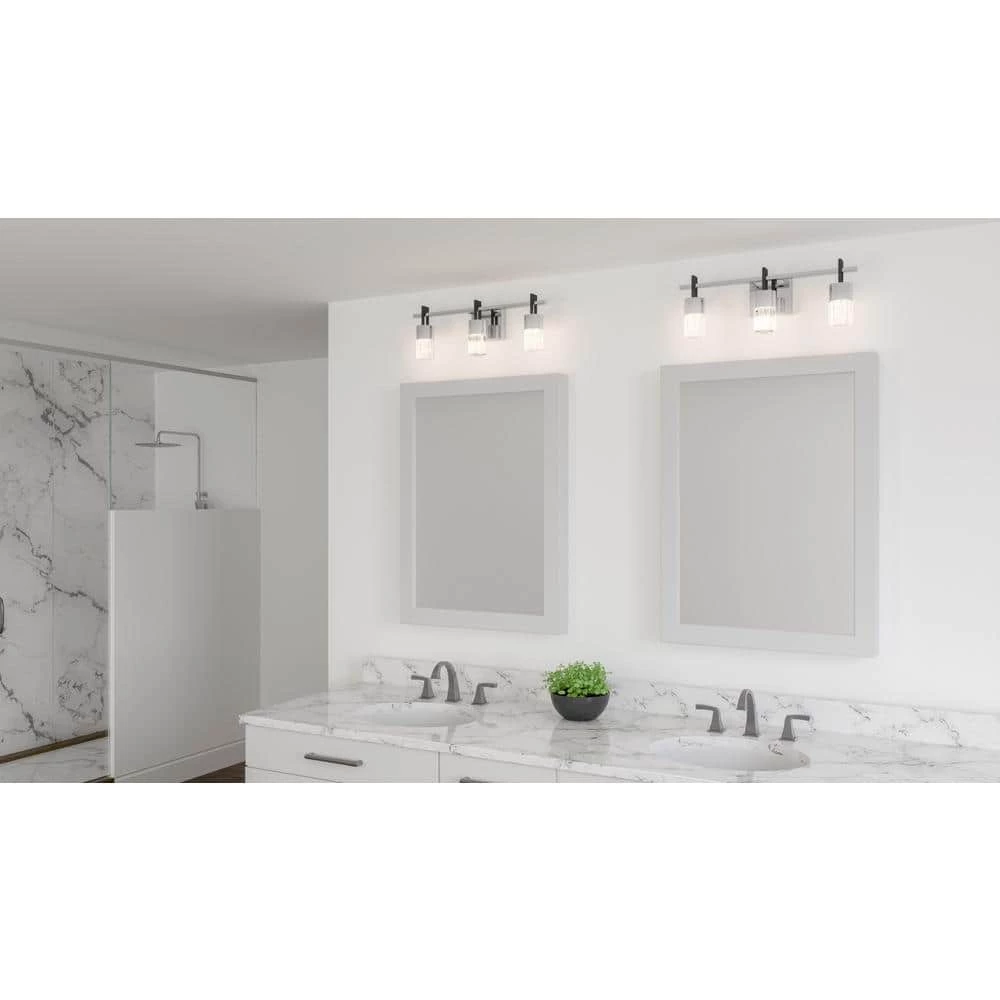 Adena 22 in. Polished Chrome LED Vanity Light Bar with Clear Crystal Glass by Quoizel 10 Adena 22 in. Polished Chrome LED Vanity Light Bar with Clear Crystal Glass by Quoizel - Image 8