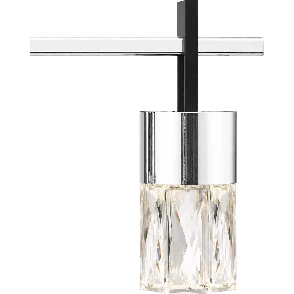Adena 22 in. Polished Chrome LED Vanity Light Bar with Clear Crystal Glass by Quoizel 8 Adena 22 in. Polished Chrome LED Vanity Light Bar with Clear Crystal Glass by Quoizel - Image 6