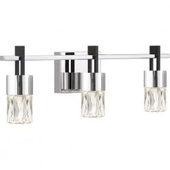 Adena 22 in. Polished Chrome LED Vanity Light Bar with Clear Crystal Glass by Quoizel 13 Adena 22 in. Polished Chrome LED Vanity Light Bar with Clear Crystal Glass by Quoizel -Quoizel Sales polished chrome quoizel vanity lighting pcada8622c 4f 1000