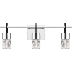 Adena 22 in. Polished Chrome LED Vanity Light Bar with Clear Crystal Glass by Quoizel 12 Adena 22 in. Polished Chrome LED Vanity Light Bar with Clear Crystal Glass by Quoizel -Quoizel Sales polished chrome quoizel vanity lighting pcada8622c c3 1000