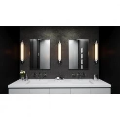 Caledon 23 in. 1-Light Polished Chrome LED Vanity Light Bar by Quoizel -Quoizel Sales polished chrome quoizel vanity lighting pccal8523c 31 1000