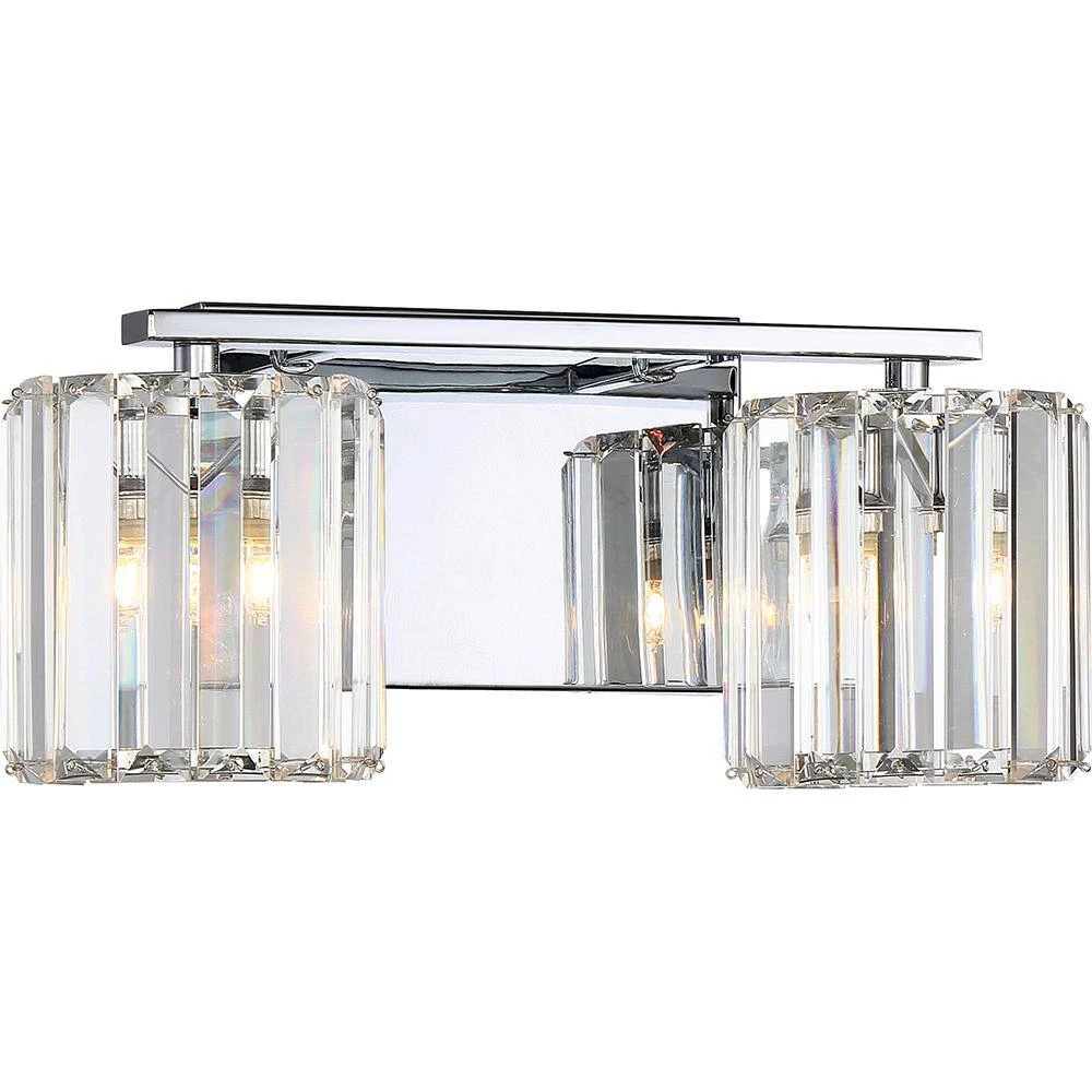 Divine 2-Light Polished Chrome Vanity Light by Quoizel 5 Divine 2-Light Polished Chrome Vanity Light by Quoizel - Image 3