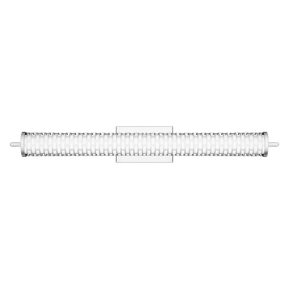 Effie 32 in. Polished Chrome LED Vanity Light Bar by Quoizel 3 Effie 32 in. Polished Chrome LED Vanity Light Bar by Quoizel