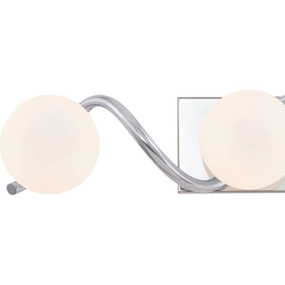 Essence 23.75 in. Polished Chrome LED Vanity Light Bar with Opal Etched Glass by Quoizel 8 Essence 23.75 in. Polished Chrome LED Vanity Light Bar with Opal Etched Glass by Quoizel - Image 6